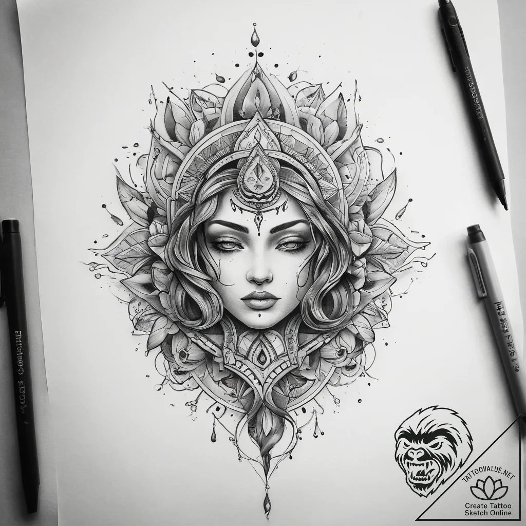 Tattoo sketch water, artistic tattoo sketch,... - tattoo sketch (№1757648654_0, 12.09.2025 03:44) — tattoovalue.net