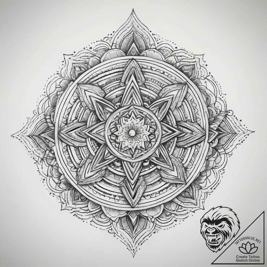 Tattoo sketch mystical scene, artistic tattoo... - tattoo sketch (№1757649042_0, 12.09.2025 03:50) — tattoovalue.net