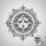 Tattoo sketch cosmic foundation – tattoo sketch (№1757649236_0, 12.09.2025 03:53) — tattoovalue.net