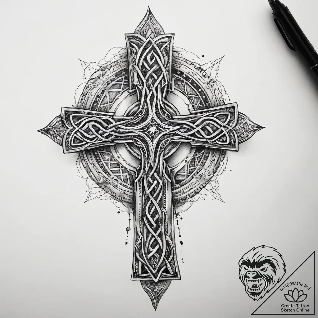Tattoo sketch кельтский узор на руке, ink ill... - tattoo sketch (№1757650010_0, 12.09.2025 04:06) — tattoovalue.net