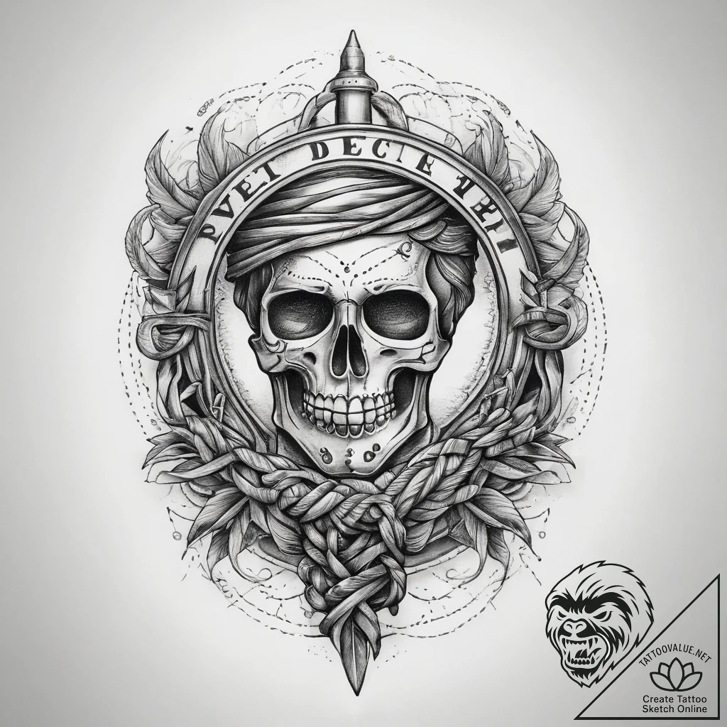 Tattoo sketch rope, tattoo sketch design, bla... - tattoo sketch (№1757650204_0, 12.09.2025 04:10) — tattoovalue.net