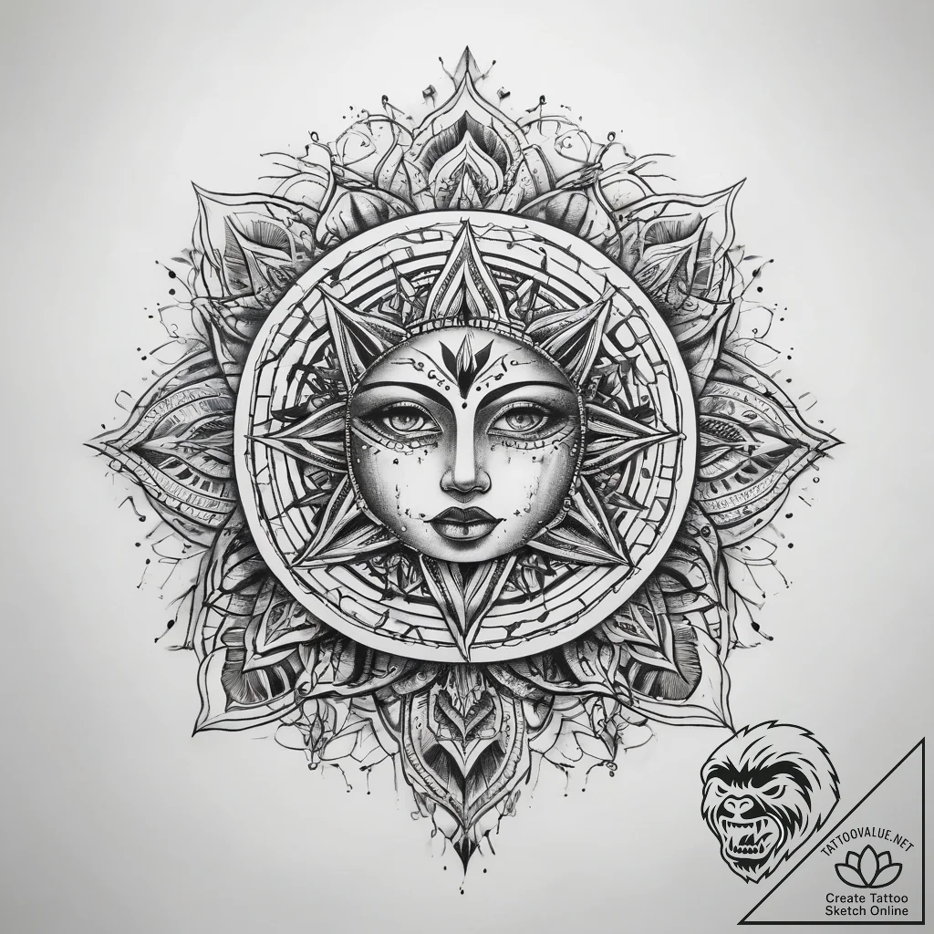 Tattoo sketch aura - tattoo sketch (№1757651562_0, 12.09.2025 04:32) — tattoovalue.net