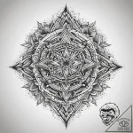 Tattoo sketch geometric date, ink illustratio… – tattoo sketch (№1757654296_0, 12.09.2025 05:18) — tattoovalue.net
