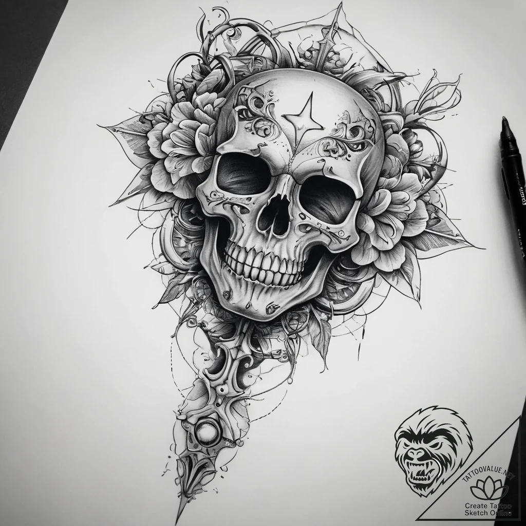 Tattoo sketch bone, tattoo line art, clean li... - tattoo sketch (№1757654690_0, 12.09.2025 05:24) — tattoovalue.net