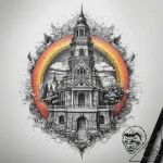 Tattoo sketch historical landmark with a quot… – tattoo sketch (№1757655858_0, 12.09.2025 05:44) — tattoovalue.net