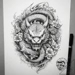Tattoo sketch spiritual soil, tattoo flash sh… – tattoo sketch (№1757656640_0, 12.09.2025 05:57) — tattoovalue.net