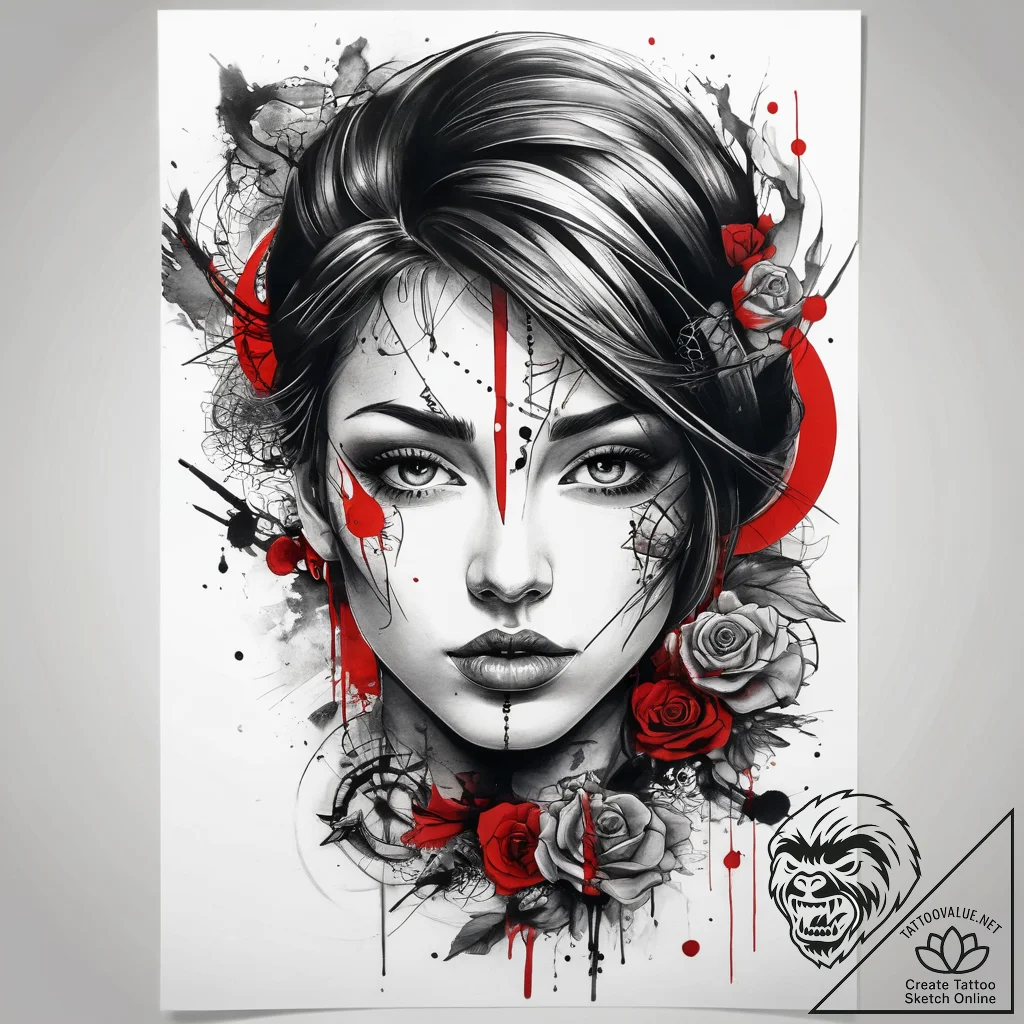 Tattoo sketch blackwork абстрактные линии, co... - tattoo sketch (№1757657030_0, 12.09.2025 06:03) — tattoovalue.net