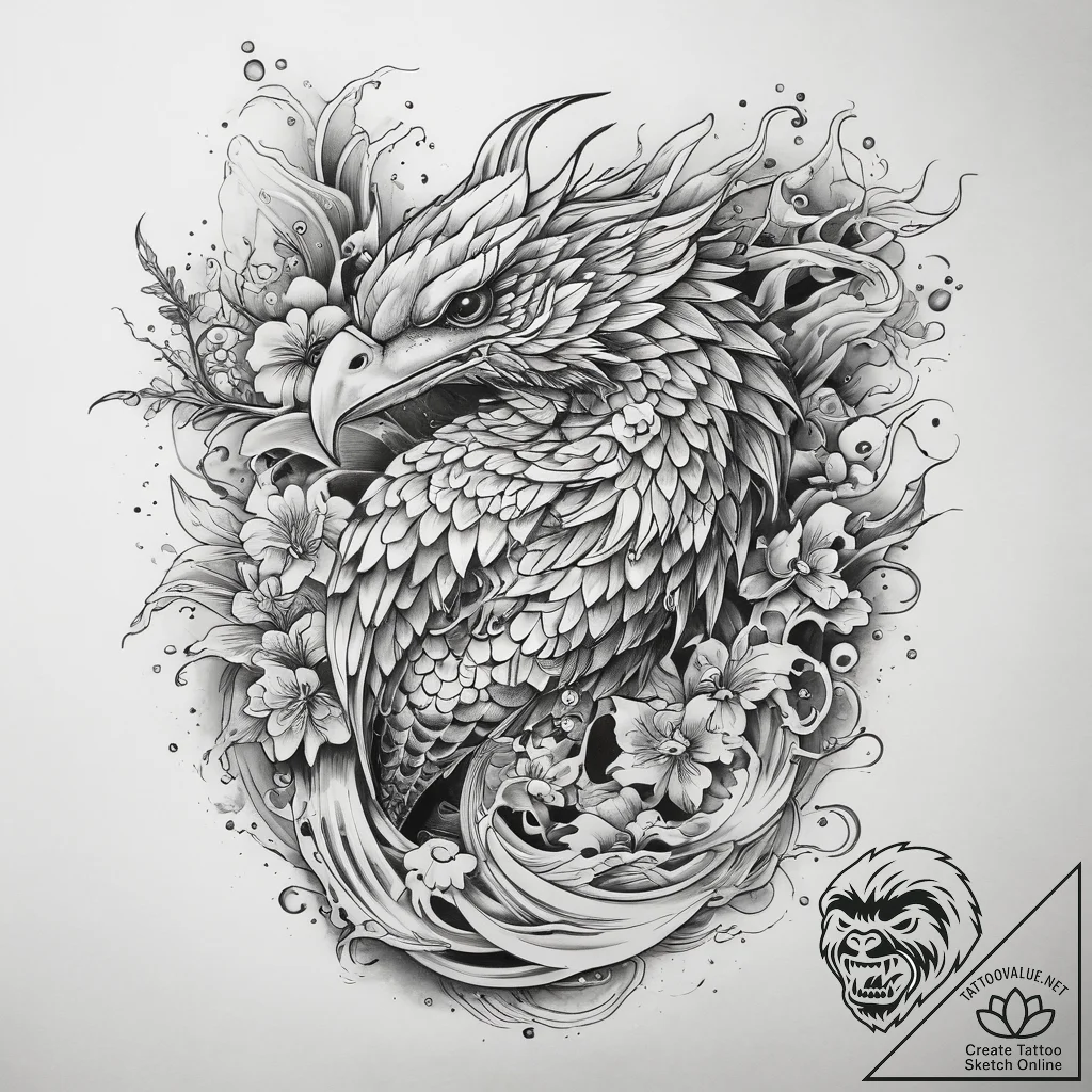 Tattoo sketch summer tanager, tattoo flash sh... - tattoo sketch (№1757658784_0, 12.09.2025 06:33) — tattoovalue.net