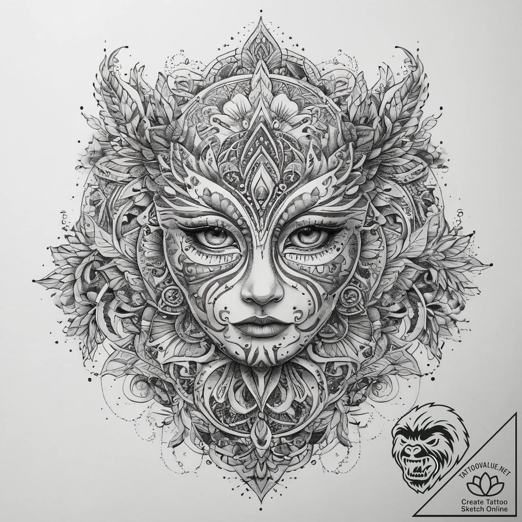 Tattoo sketch a symbolic emotion, tattoo sket... - tattoo sketch (№1757659370_0, 12.09.2025 06:42) — tattoovalue.net