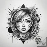 Tattoo sketch cosmic space, concept art for t… – tattoo sketch (№1757660730_0, 12.09.2025 07:05) — tattoovalue.net