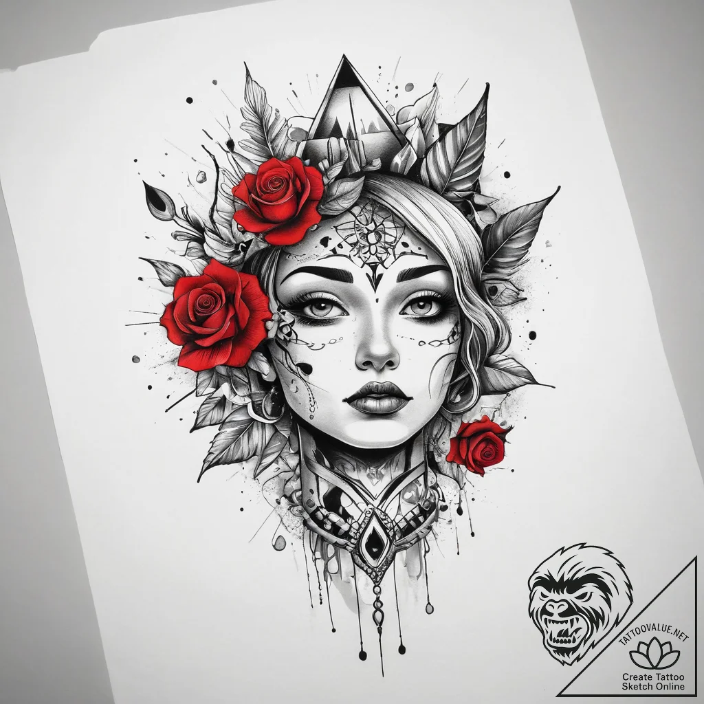 Tattoo sketch ruby, tattoo flash sheet design... - tattoo sketch (№1757660924_0, 12.09.2025 07:08) — tattoovalue.net