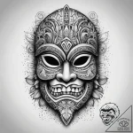 Tattoo sketch polynesian tiki mask, tattoo fl… – tattoo sketch (№1757664040_0, 12.09.2025 08:00) — tattoovalue.net