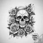 Tattoo sketch new school роза, tattoo drawing… – tattoo sketch (№1757665212_0, 12.09.2025 08:20) — tattoovalue.net
