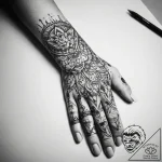Tattoo sketch hands with a pen, artistic tatt… – tattoo sketch (№1757665407_0, 12.09.2025 08:23) — tattoovalue.net