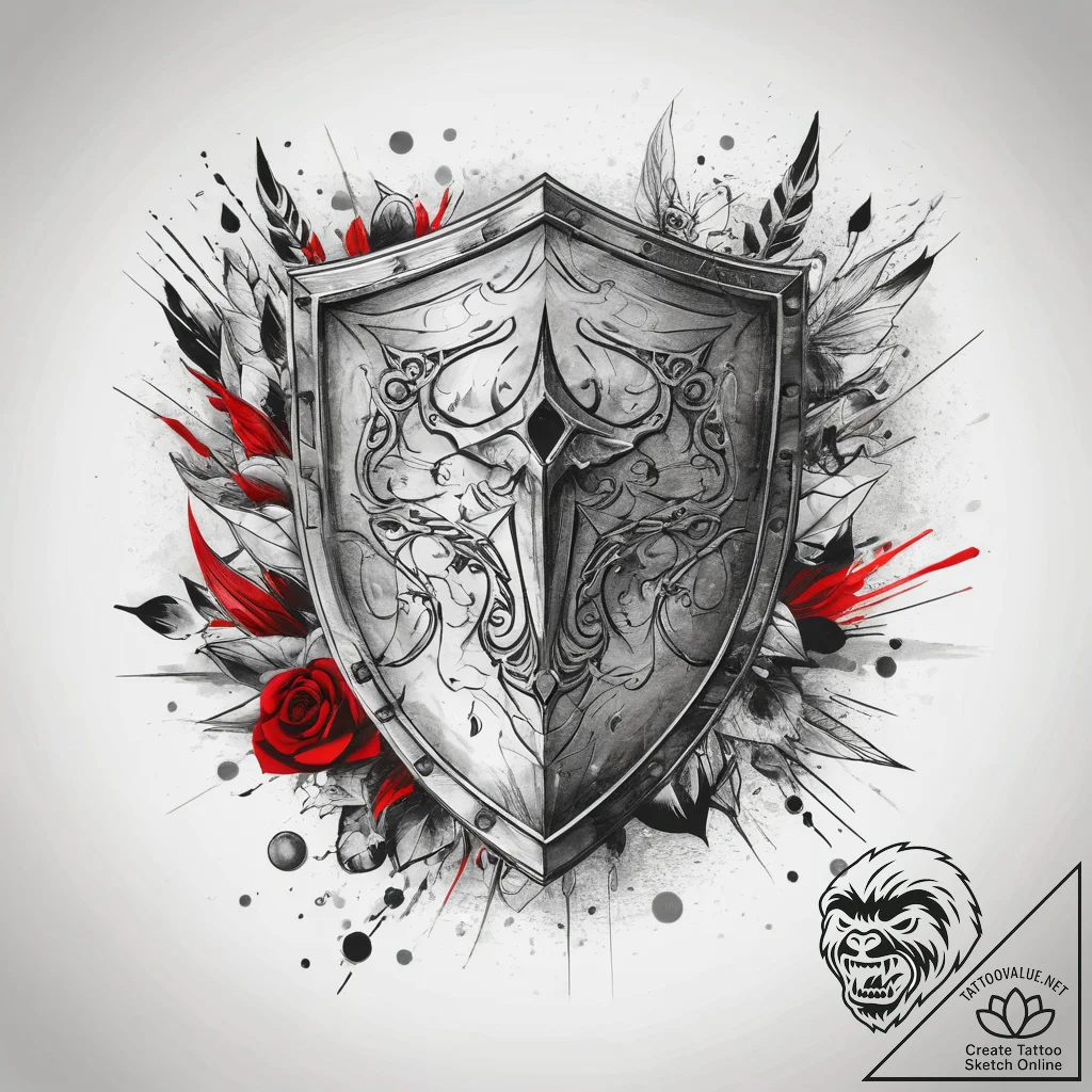 Tattoo sketch magical shield, tattoo sketch d... - tattoo sketch (№1757665602_0, 12.09.2025 08:26) — tattoovalue.net