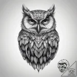 Tattoo sketch owl tattoo, ink illustration fo… – tattoo sketch (№1757667938_0, 12.09.2025 09:05) — tattoovalue.net