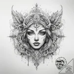 Tattoo sketch spiritual narrative, tattoo dra… – tattoo sketch (№1757668133_0, 12.09.2025 09:08) — tattoovalue.net