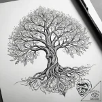 Tattoo sketch yggdrasil tree, tattoo drawing… – tattoo sketch (№1757669112_0, 12.09.2025 09:25) — tattoovalue.net
