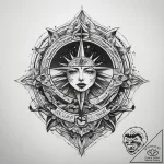 Tattoo sketch cosmic identity, tattoo sketch… – tattoo sketch (№1757669307_0, 12.09.2025 09:28) — tattoovalue.net