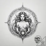 Tattoo sketch aquarius zodiac symbol – tattoo sketch (№1757670279_0, 12.09.2025 09:44) — tattoovalue.net
