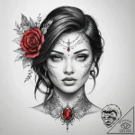 Tattoo sketch ruby – tattoo sketch (№1757670474_0, 12.09.2025 09:47) — tattoovalue.net