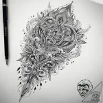Tattoo sketch hands with a paper, ink illustr… – tattoo sketch (№1757671643_0, 12.09.2025 10:07) — tattoovalue.net