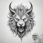 Tattoo sketch mythical beast – tattoo sketch (№1757672423_0, 12.09.2025 10:20) — tattoovalue.net