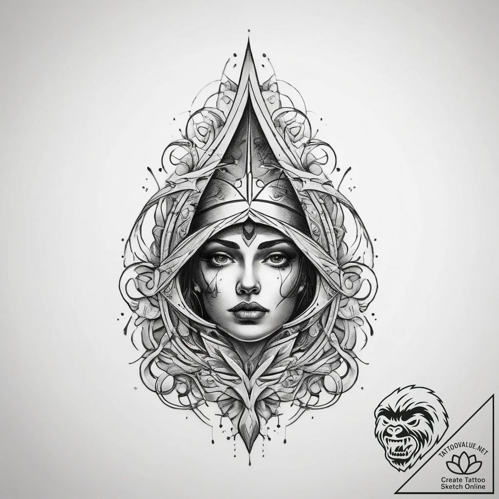 Tattoo sketch emo tear drop, concept art for... - tattoo sketch (№1757672811_0, 12.09.2025 10:26) — tattoovalue.net