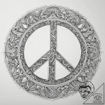 Tattoo sketch hippie movement with a peace si… – tattoo sketch (№1757673201_0, 12.09.2025 10:33) — tattoovalue.net
