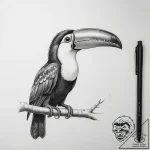 Tattoo sketch toucan – tattoo sketch (№1757673397_0, 12.09.2025 10:36) — tattoovalue.net