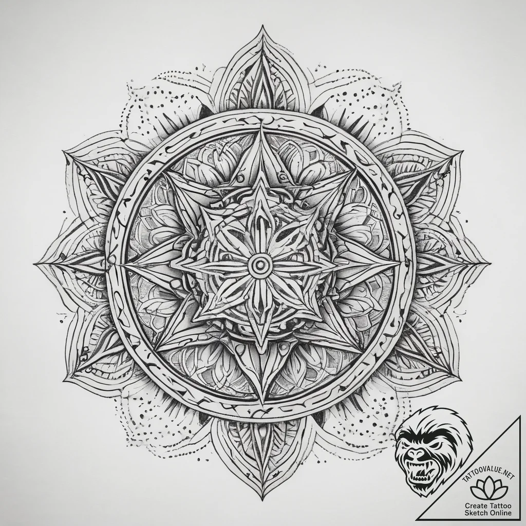 Tattoo sketch cosmic kingdom, tattoo line art... - tattoo sketch (№1757674371_0, 12.09.2025 10:52) — tattoovalue.net