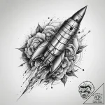 Tattoo sketch rocket, tattoo line art, black… – tattoo sketch (№1757675150_0, 12.09.2025 11:05) — tattoovalue.net