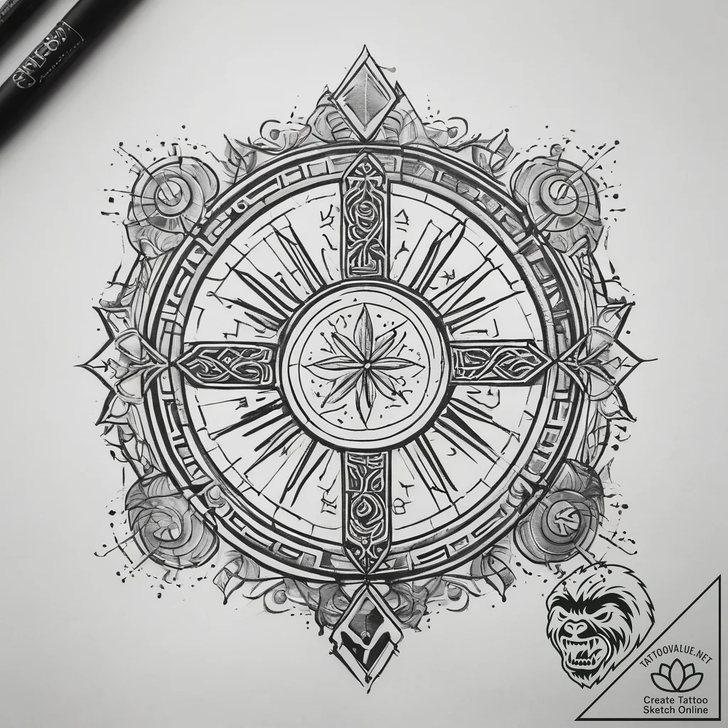 Runic symbols & runes, tattoo flash sheet des... - tattoo sketch (№1757675733_0, 12.09.2025 11:15) — tattoovalue.net