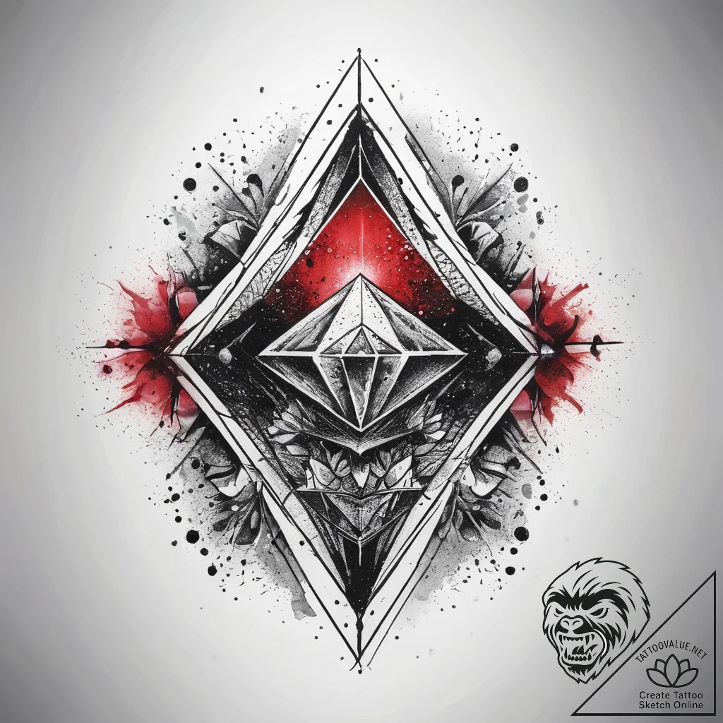 Tattoo sketch diamond tattoo, ink illustratio... - tattoo sketch (№1757676707_0, 12.09.2025 11:31) — tattoovalue.net