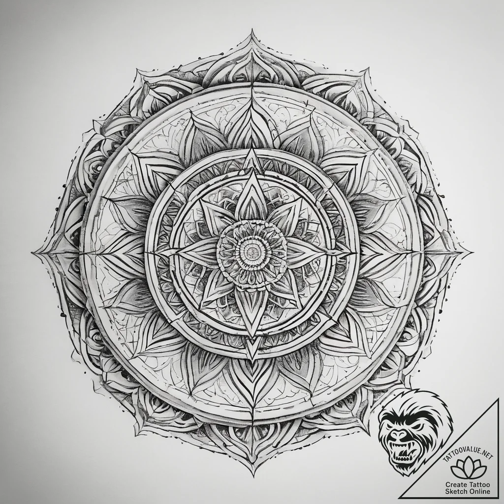 Tattoo sketch gray, ink illustration for tatt... - tattoo sketch (№1757677483_0, 12.09.2025 11:44) — tattoovalue.net