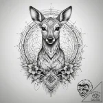 Tattoo sketch graceful fawn tattoo, ink illus… – tattoo sketch (№1757679626_0, 12.09.2025 12:20) — tattoovalue.net