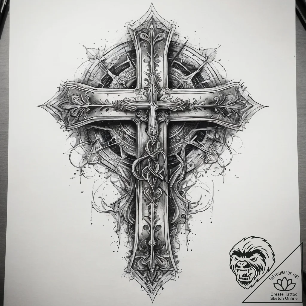 Tattoo sketch color, tattoo line art, detaile... - tattoo sketch (№1757680598_0, 12.09.2025 12:36) — tattoovalue.net
