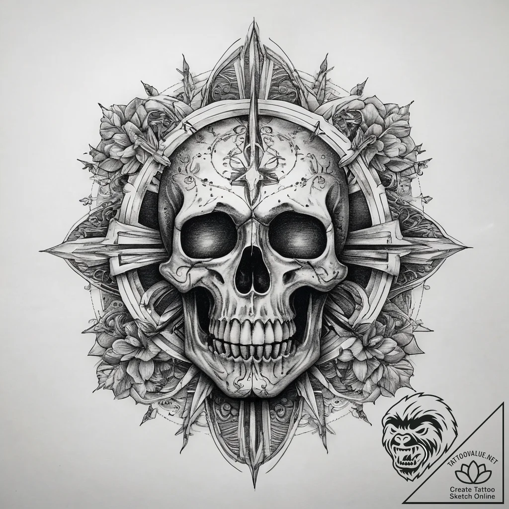 Tattoo sketch mind, ink illustration for tatt... - tattoo sketch (№1757680793_0, 12.09.2025 12:39) — tattoovalue.net