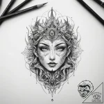 Tattoo sketch mystical land, concept art for… – tattoo sketch (№1757681378_0, 12.09.2025 12:49) — tattoovalue.net