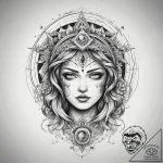 Tattoo sketch cosmic spirit, tattoo drawing o… – tattoo sketch (№1757684963_0, 12.09.2025 13:49) — tattoovalue.net
