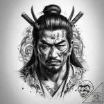 Tattoo sketch irezumi самурай – tattoo sketch (№1757687195_0, 12.09.2025 14:26) — tattoovalue.net