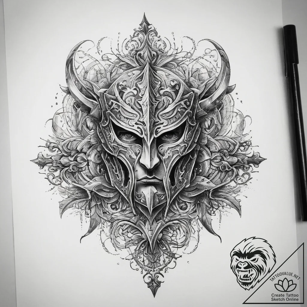 Tattoo sketch paladin crest, concept art for... - tattoo sketch (№1757688365_0, 12.09.2025 14:46) — tattoovalue.net