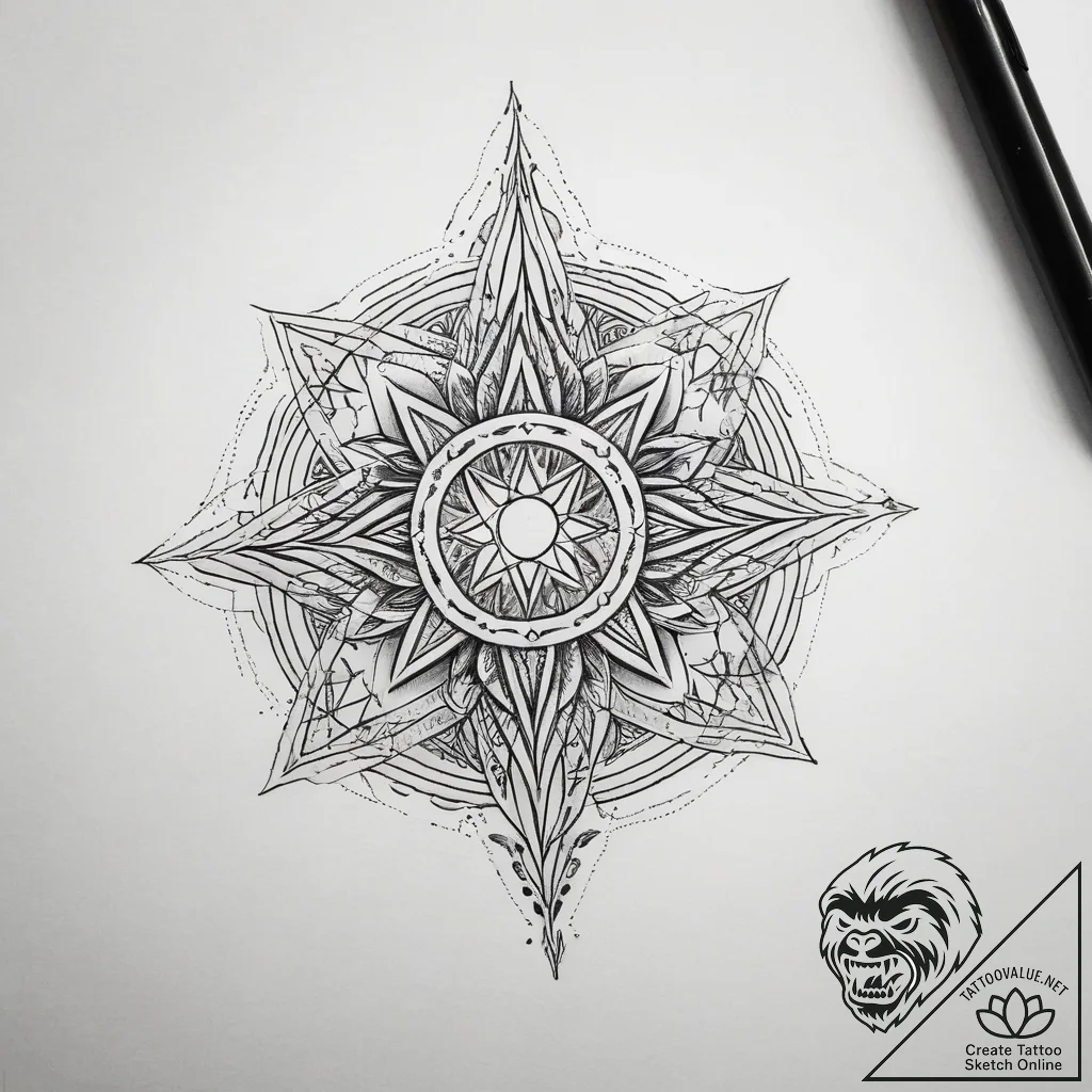Tattoo sketch cosmic soul, tattoo sketch desi... - tattoo sketch (№1757688754_0, 12.09.2025 14:52) — tattoovalue.net