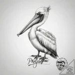 Tattoo sketch puns a pelican that says “i’m a… – tattoo sketch (№1757690508_0, 12.09.2025 15:21) — tattoovalue.net