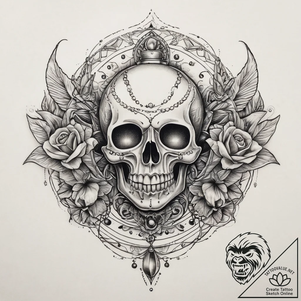 Tattoo sketch pearl string tattoo, tattoo fla... - tattoo sketch (№1757691291_0, 12.09.2025 15:34) — tattoovalue.net