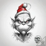 Tattoo sketch the grinch with a tail, tattoo… – tattoo sketch (№1757693240_0, 12.09.2025 16:07) — tattoovalue.net