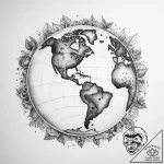 Tattoo sketch earth – tattoo sketch (№1757695186_0, 12.09.2025 16:39) — tattoovalue.net