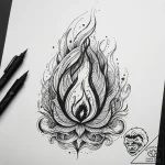 Tattoo sketch fire flame, artistic tattoo ske… – tattoo sketch (№1757695379_0, 12.09.2025 16:42) — tattoovalue.net