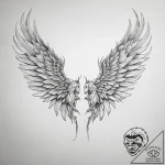 Tattoo sketch pegasus wings – tattoo sketch (№1757695574_0, 12.09.2025 16:46) — tattoovalue.net