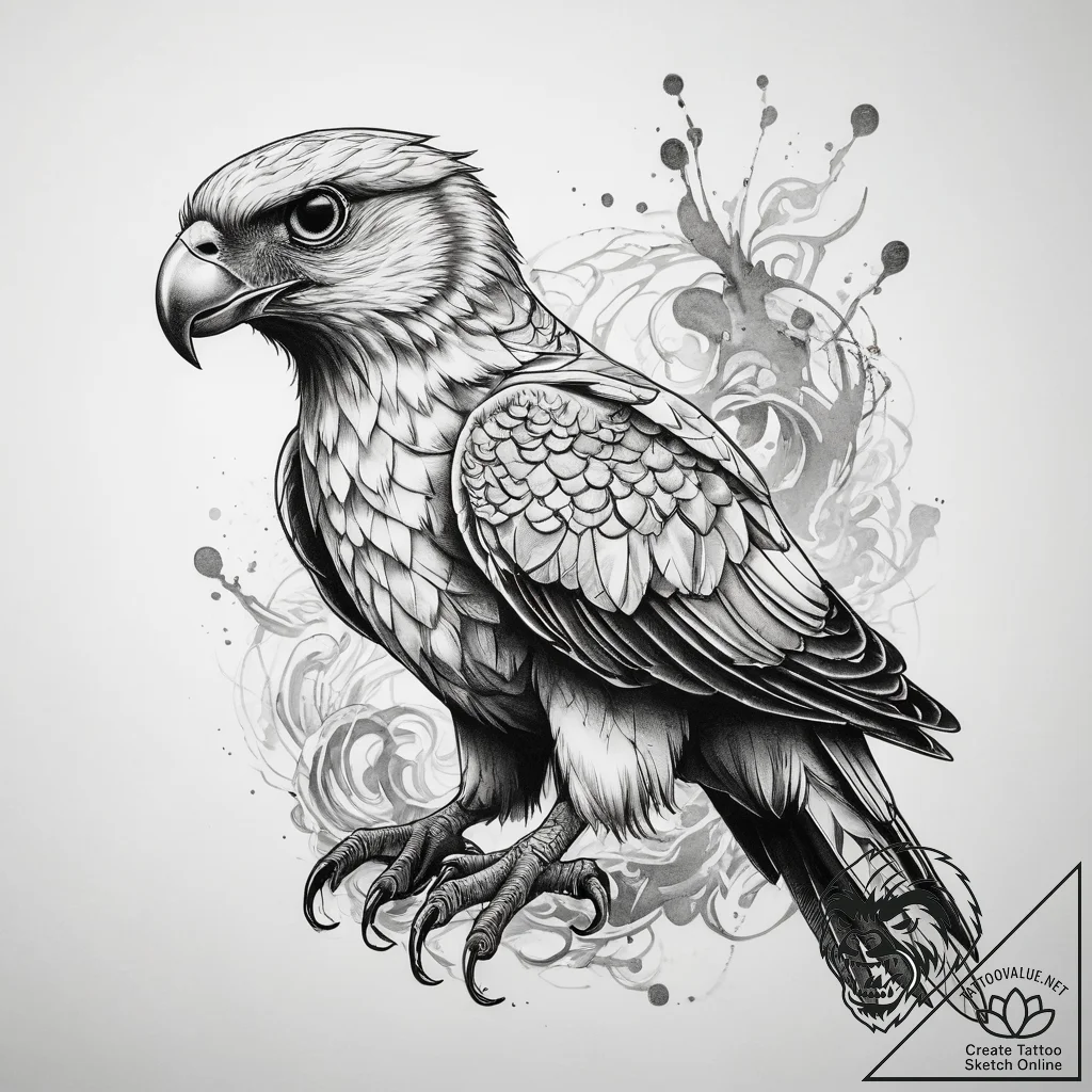 Tattoo sketch harrier, ink illustration for t... - tattoo sketch (№1757695965_0, 12.09.2025 16:52) — tattoovalue.net